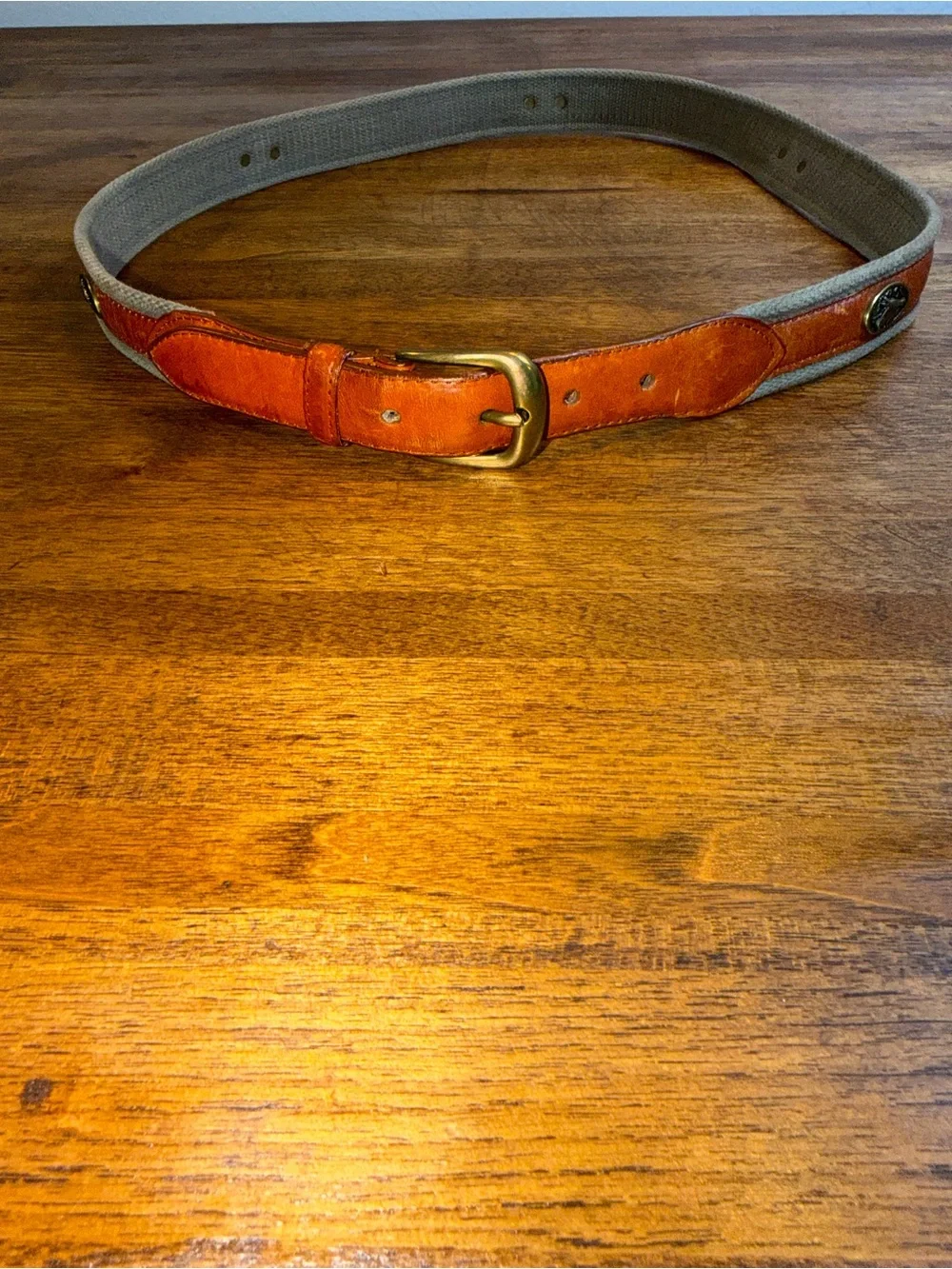 Brown Genuine Leather  Conchos Belt Western Cowboy Americana Boho Sz 38